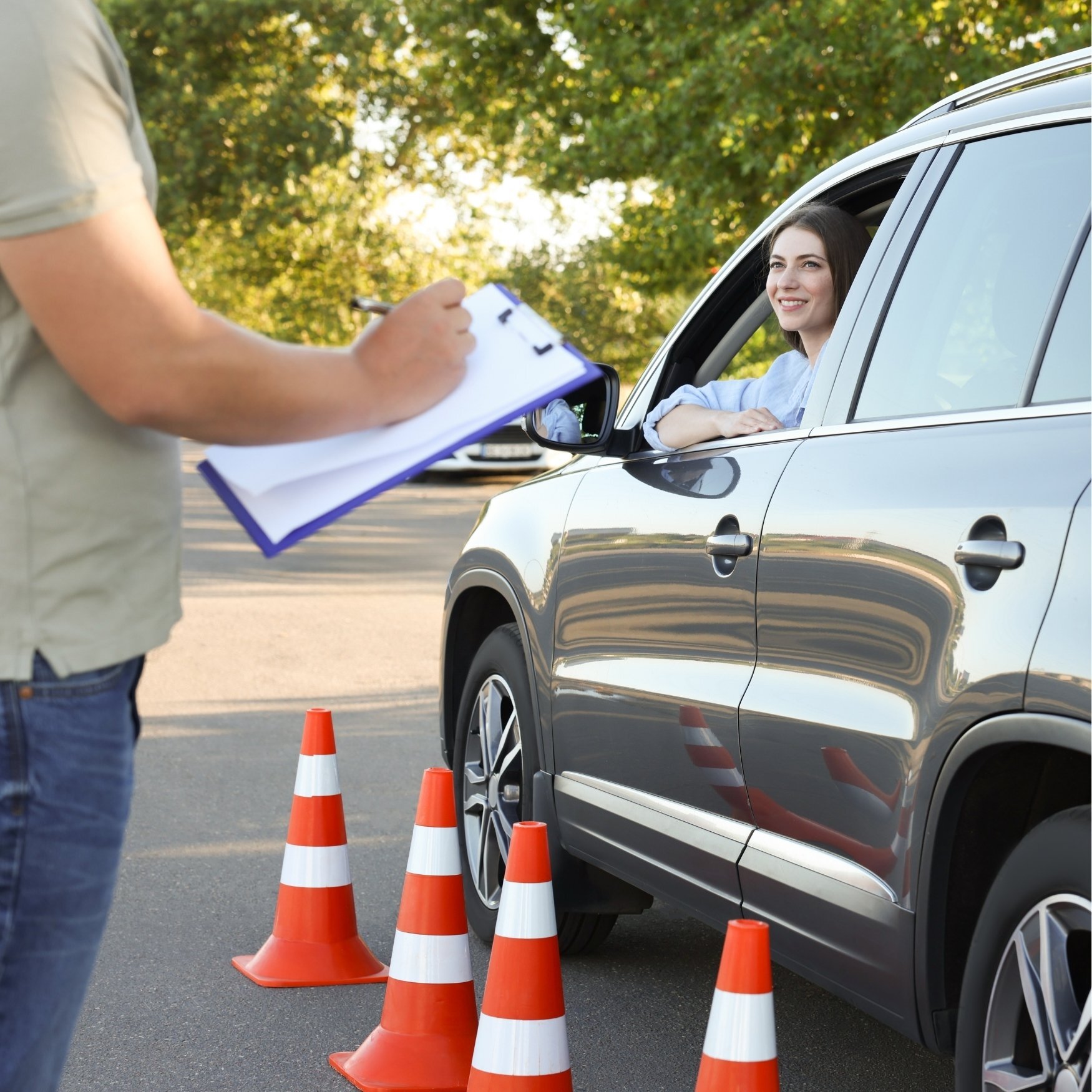 Memorial Driving road test cones